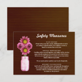 Cartão De Informações Medidas de Segurança para Jarras de Pedreiro com F