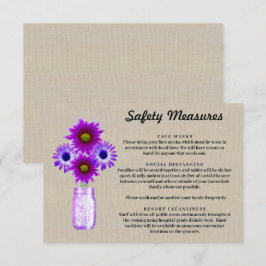 Cartão De Informações Medidas de Segurança para Jarras de Pedreiro com F