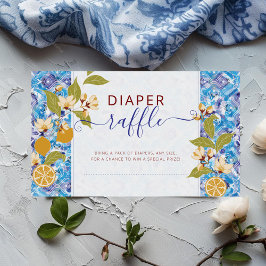 Cartão De Informações Mediterranean Lemon Amalfi Coast Baby Shower