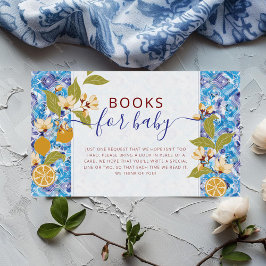 Cartão De Informações Mediterranean Lemon Amalfi Coast Baby Shower