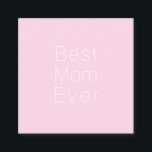 Cartão De Informações Melhor Mãe de Todos os Tempos rosa claro branco mi<br><div class="desc">Melhor Mãe de Todos os Tempos rosa claro e branco minimalista moderno elegante fofo chique cartão de Dia das Mães</div>