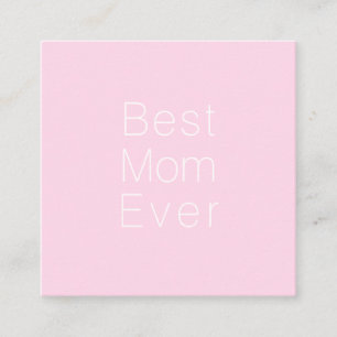 Cartão De Informações Melhor Mãe de Todos os Tempos rosa claro branco mi
