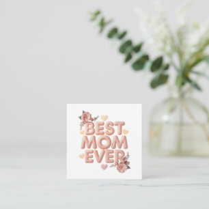 Cartão De Informações Melhor Mãe do Mundo Design Floral 3D Presente pa
