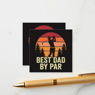 Cartão De Informações Melhor Pai Pelo Par Golfe Vintage