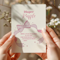 Menina Minimista Rosa Arco Showe Raffle Diapper