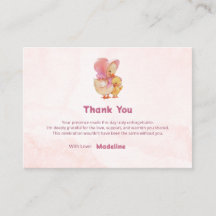 Menina Patinha Rosa Aquarela Obrigada