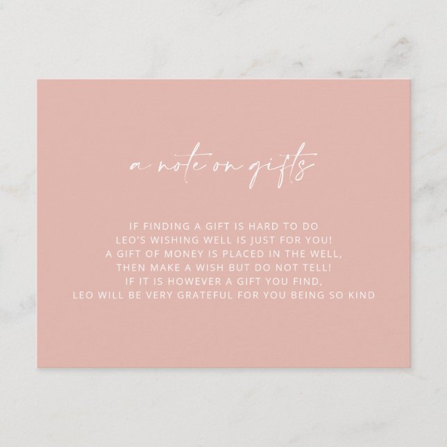 Cartão De Informações Menina Rosa Batismo Desejando Bem (Frente)