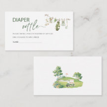   Menino de golfe Préppy aquarela baby shower rifa