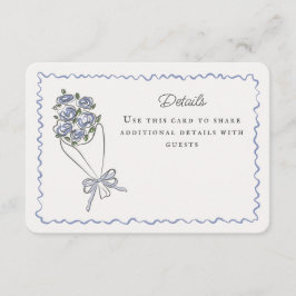 Cartão De Informações Mercado Flor Azul Novos Detalhes Florais Inserir