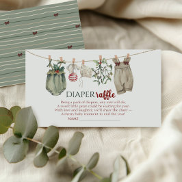 Cartão De Informações Merry Little Christmas Girl Clothes Diaper Raffle