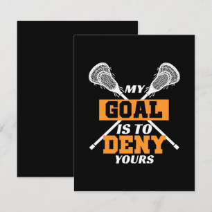 Cartão De Informações Meu Objetivo É Negar Seu Lacrosse