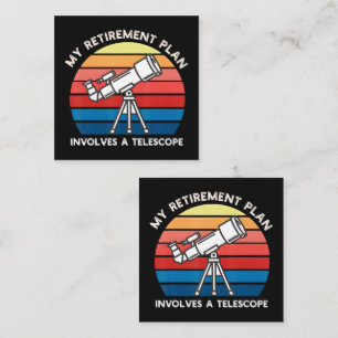 Cartão De Informações Meu Plano de Aposentadoria Envolve Um Telescópio