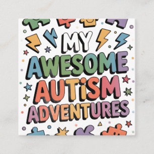Cartão De Informações Minhas Vantagens Incríveis de Autismo