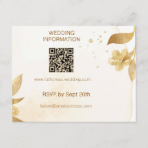 Minimal Autumn Golden Botanical Script Wedding