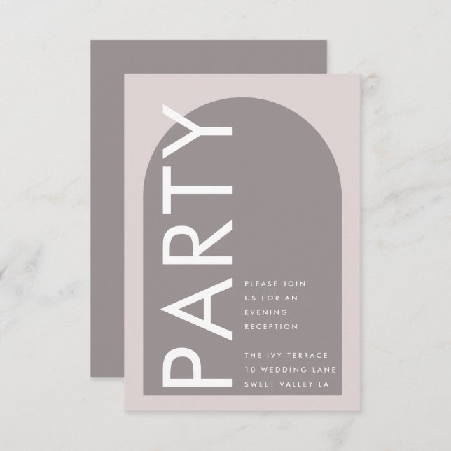 Cartão De Informações Minimalismo do Modern Arch Abstrato Japandi (Frente/Verso)