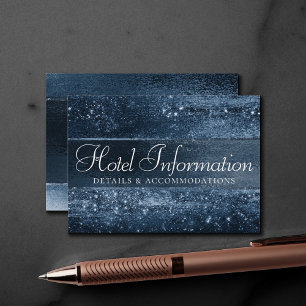 Cartão De Informações Minimalismo Glitzy Informações sobre o Hotel B