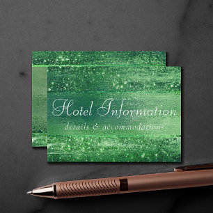 Cartão De Informações Minimalismo Glitzy   Informações sobre o Hotel N