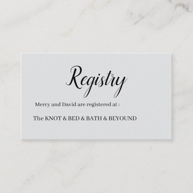 Cartão De Informações Minimalist  (Frente)