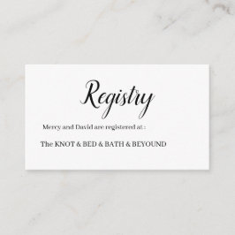 Cartão De Informações Minimalist 