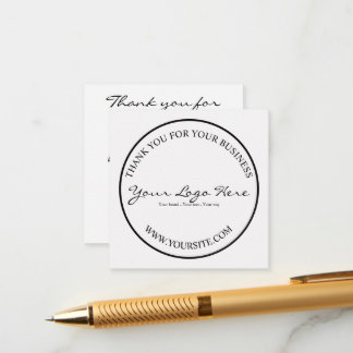 Cartão De Informações Minimalist Custom Business Logo