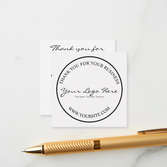 Cartão De Informações Minimalist Custom Business Logo (Frente/Verso In Situ)