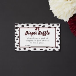 Cartão De Informações Minimalist Gender Neutral Chic Dalmation 