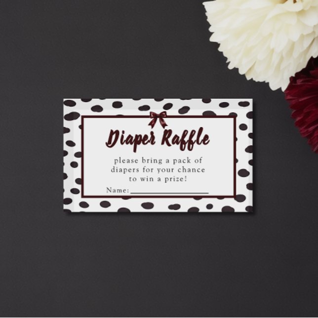 Cartão De Informações Minimalist Gender Neutral Chic Dalmation  (Criador carregado)