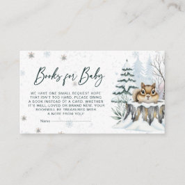 Cartão De Informações Minimalist Winter Baby Shower Baby Books Ticket