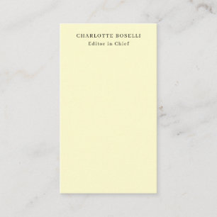 Cartão De Informações Minimalista Clássico Profissional Creme Simples