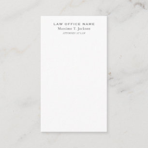 Cartão De Informações Minimalista Clássico Simples Preto Branco