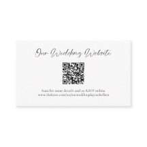 Minimalista do Código QR do Site de Casamento Bran