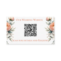 Minimalista Floral de Pêssego e Branco 