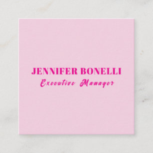 Cartão De Informações Minimalista rosa tendência personalizado nome pers