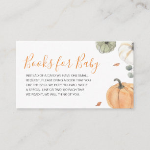 Cartão De Informações Minimalista Um Pequeno Livro de Pumpkin para Bebê