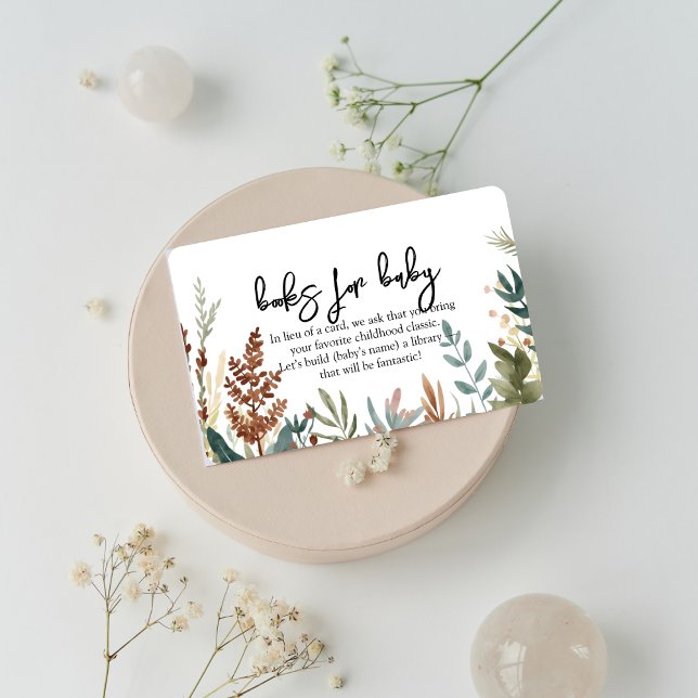 Cartão De Informações Minimalistic Woodland Animals Baby Shower (Criador carregado)