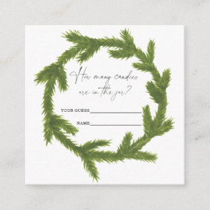 Cartão De Informações Minimismo de inverno adivinha quantas canetas