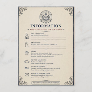 Cartão De Informações Ministério do Casamento Enclosure de Casamento Div