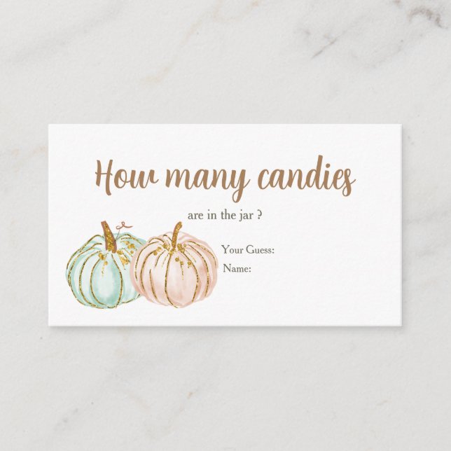 Cartão De Informações Mint e Pesspkin Quantas Canetas (Frente)