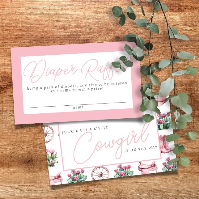 Cartão De Informações Moça Rosa, Fralda de Cactus Ocidental Raffle (Criador carregado)