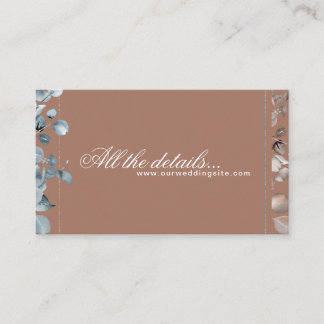 Cartão De Informações Mocha Mousse Botânico todos os detalhes 2