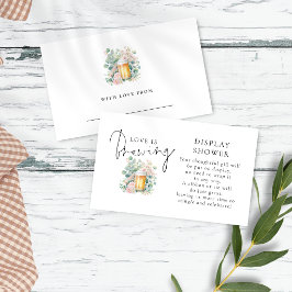 Cartão De Informações Modern Beer Love Brewing Display Bridal Shower