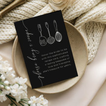 Modern Black & White Recipe Bridal Shower
