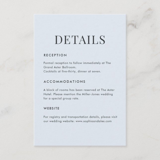 Cartão De Informações Modern Blue Terrazzo & Emerald (Frente)