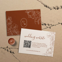 Modern Boho Terracotta Detalhes do Casamento Códig