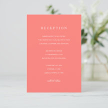 Modern Bold Vibrant Coral Simple Wedding