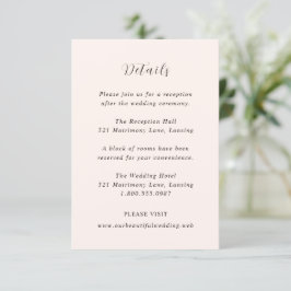 Cartão De Informações Modern Earthy Neutral Wedding