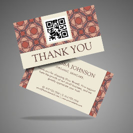 Cartão De Informações Modern Geometric Thank You Card Marsala