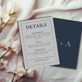 Cartão De Informações Modern Moody Wedding Enclosure Card