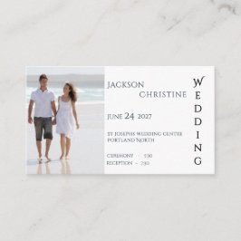 Cartão De Informações Modern Photo Decorative Serif Typography Wedding