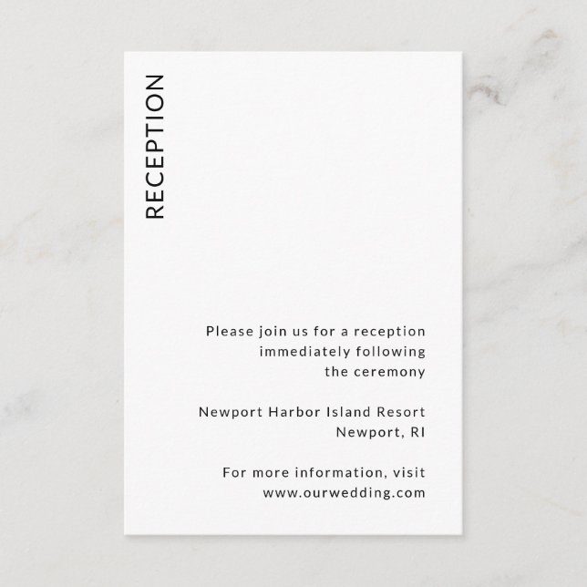 Cartão De Informações Modern Wedding (Frente)